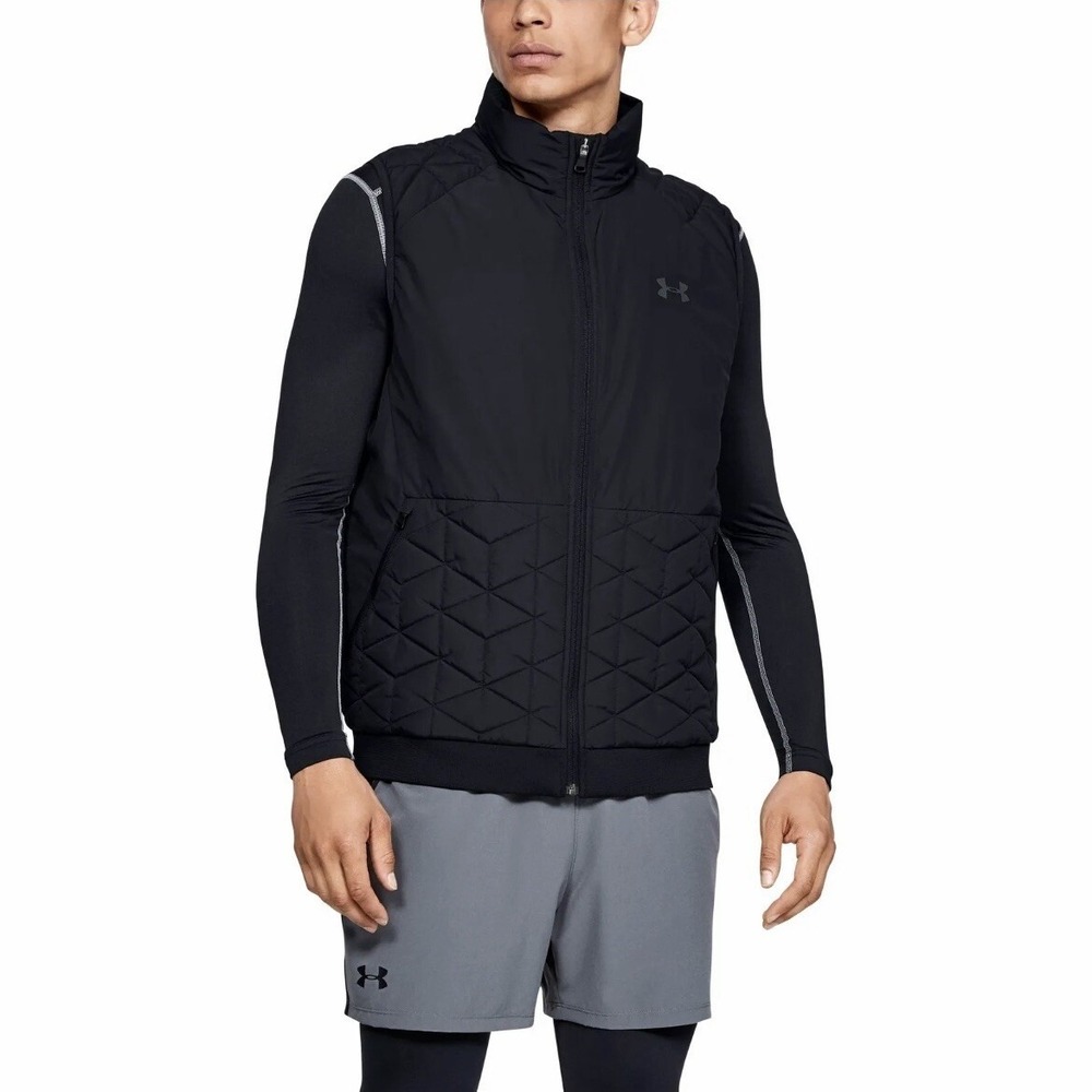 Under Armour Men's Size Small Black ColdGear Reactor Performance Vest Jacket NWT